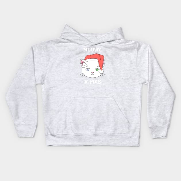 Meowy Xmas Kids Hoodie by sydorko